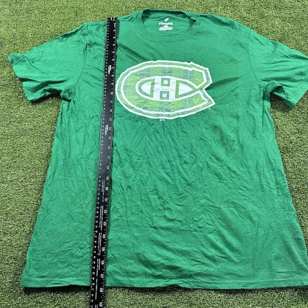 Fanatics T-Shirt Men's L Green Montreal Canadians NWOT